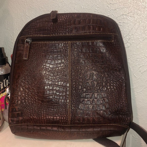 Jack George Hornback Croco Backpack Crossbody